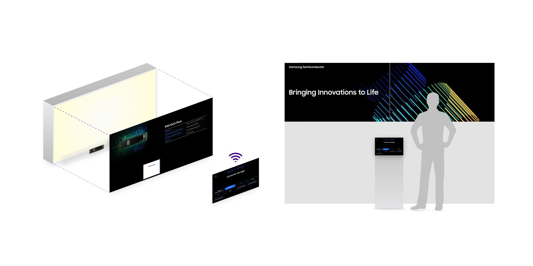 T-OLED Media Kiosk with Wireless Control System T-OLED Media Kiosk with Wireless Control System